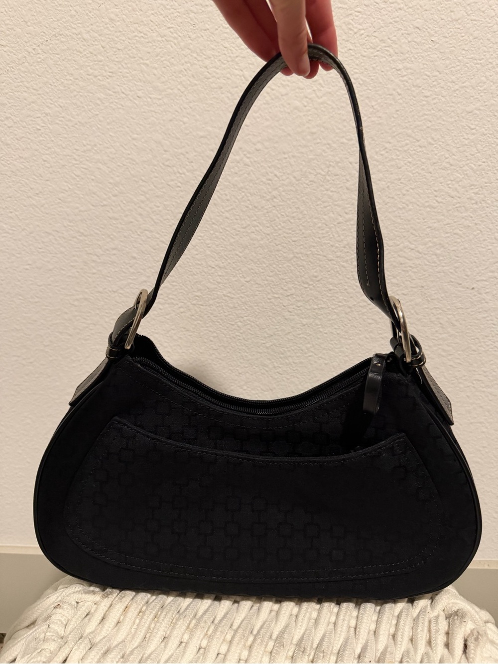 Nine West Black Shoulder Bag Purse 90s 2000s